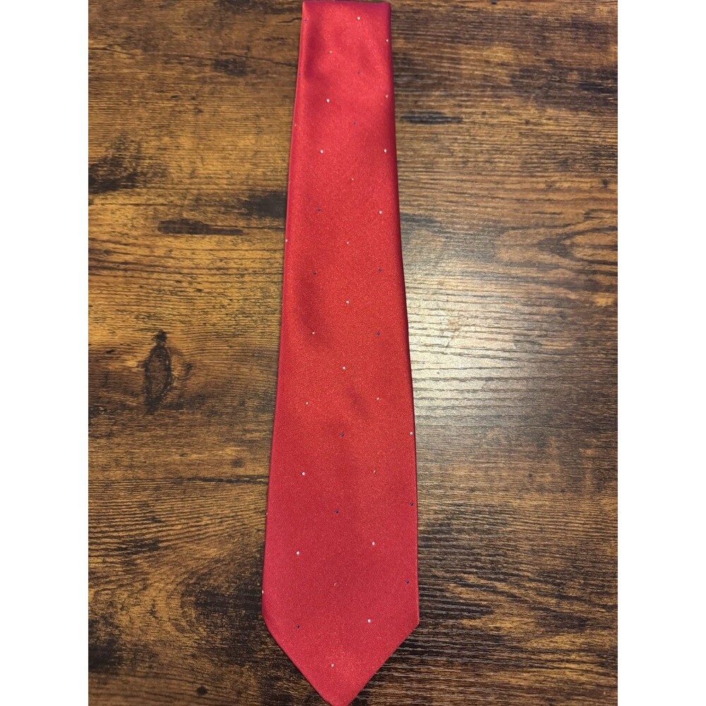 Hennessy Couture Men's Necktie - Red Polka Dot - 3 inches